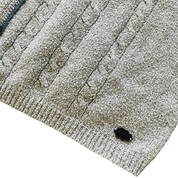 Northern Reflections Autumn Leaves Cardigan Sweater Cable Knit Vintage Y2K - Picture 4 of 8